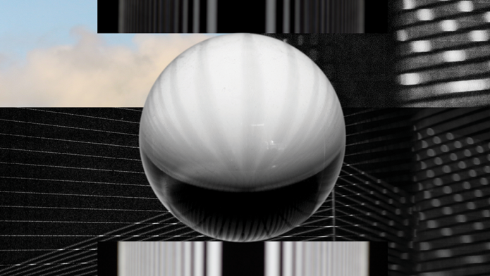 Digital image of ball on top of rectangle