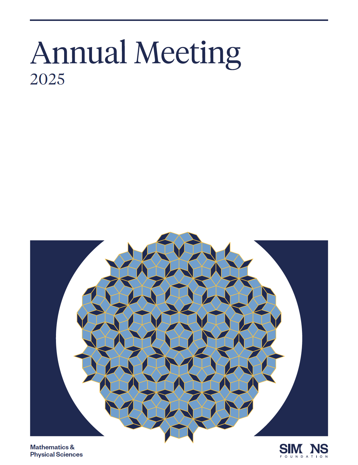 2025 Mathematics and Physical Sciences Annual Meeting booklet cover